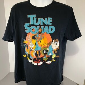 Space‎ Jam 2 Tune Squad LeBron James Looney Tunes Black T-Shirt Men’s Size XL